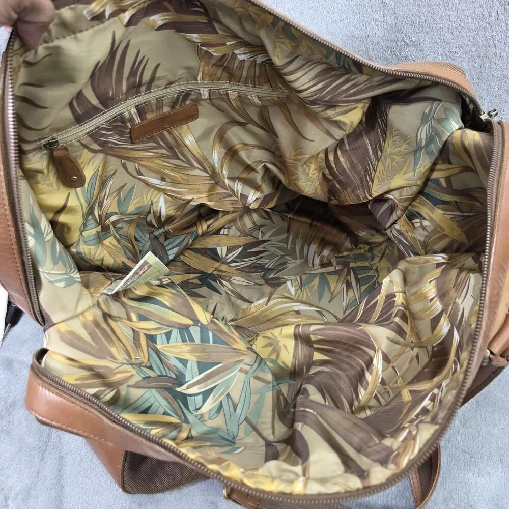 Tommy Bahama Weekender Canvas Paradise Embroidered Carry On Duffle Bag